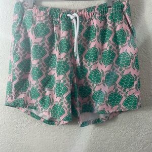J Crew Turtle Swim Shorts Sz L